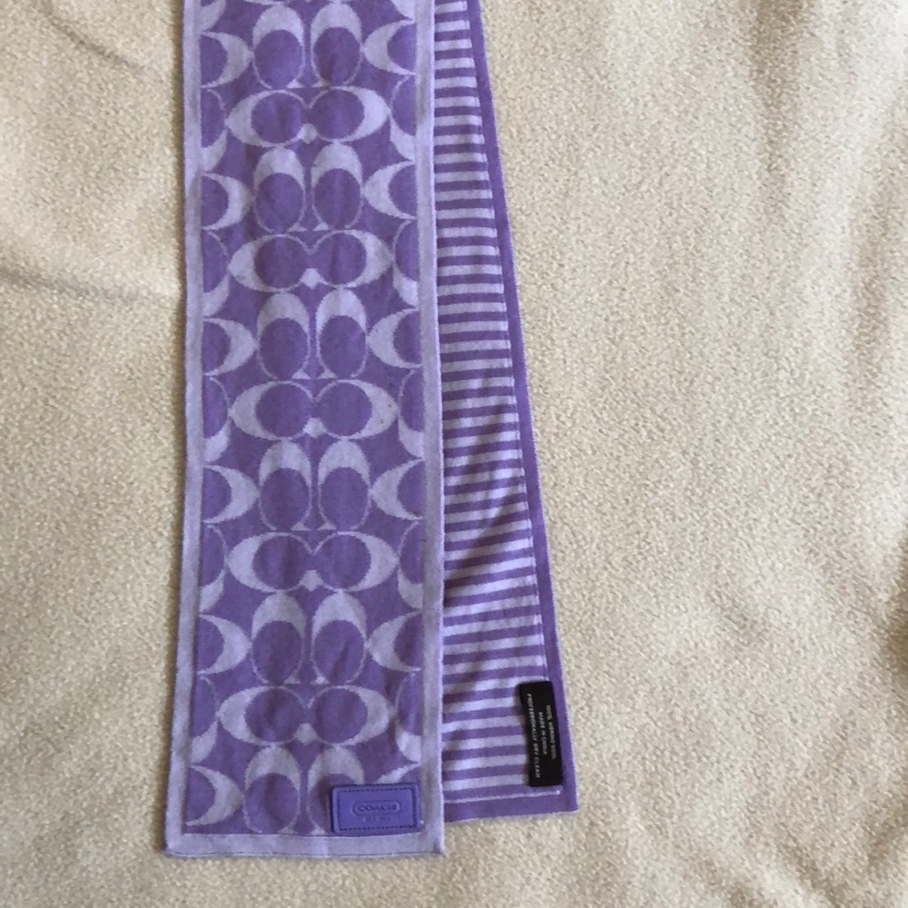 Purple thin COACH scarf